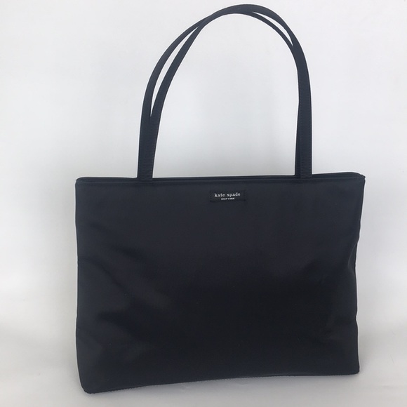 kate spade Handbags - Kate Spade black satin tote bag